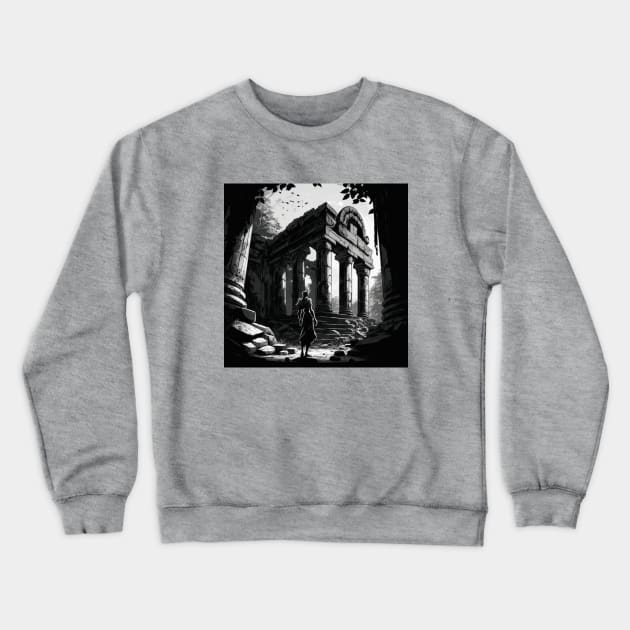 Discovering Ancient Ruins Crewneck Sweatshirt by Star Scrunch